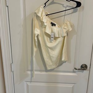 J.Crew one shoulder ruffle top